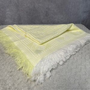 Vintage Nannekins by Nannette Yellow Baby Blanket 36” x 36”